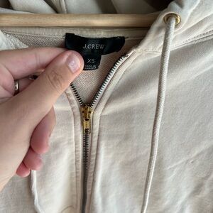 J. Crew Beige Zip-Up Hoodie
